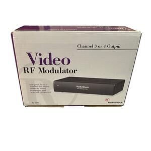 Radio Shack ~ Video RF Modulator Stereo Input Uses Channel 3 or 4 #15-1244 New